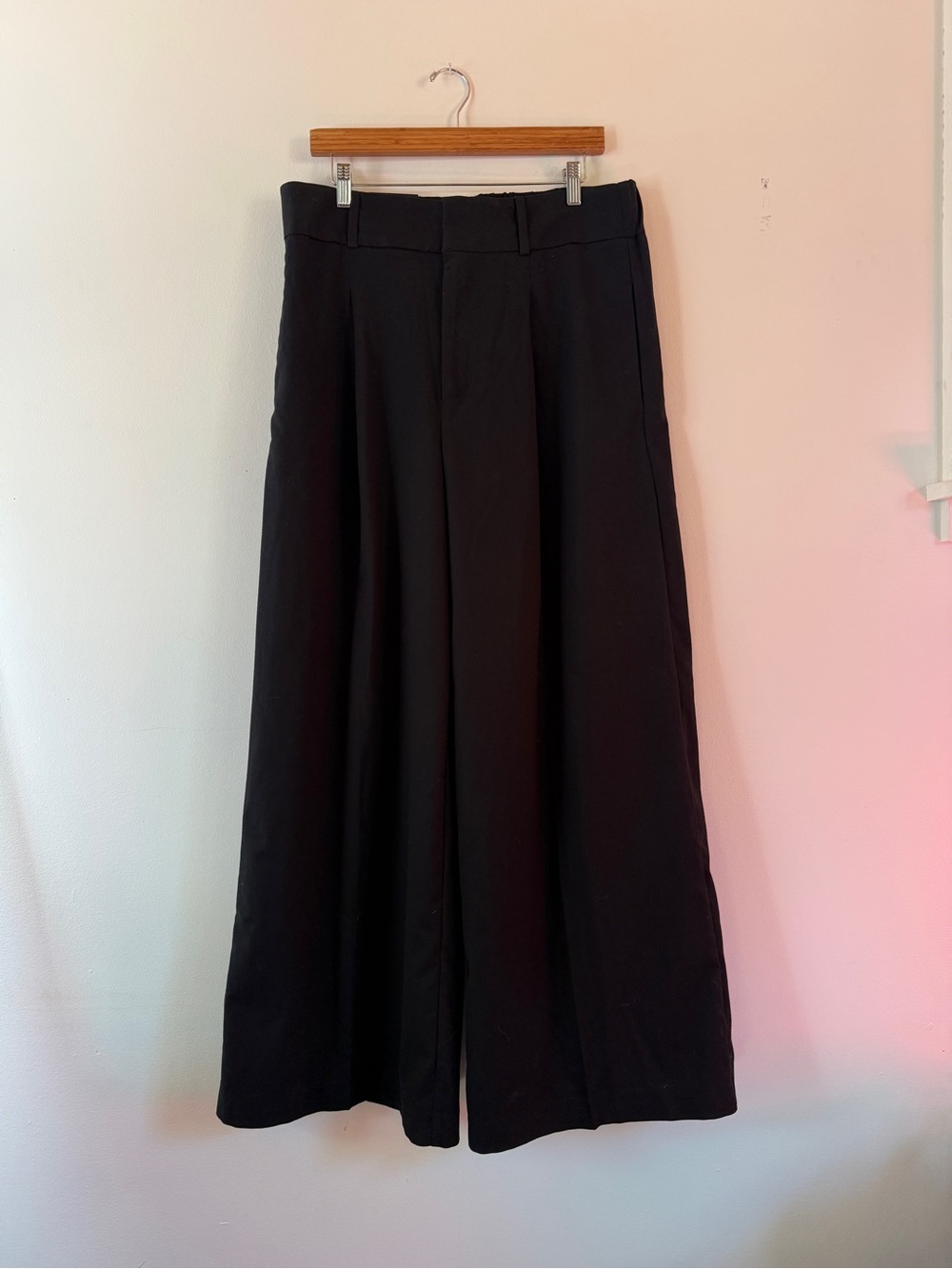 Banana Republic Black Wide-Leg Trousers